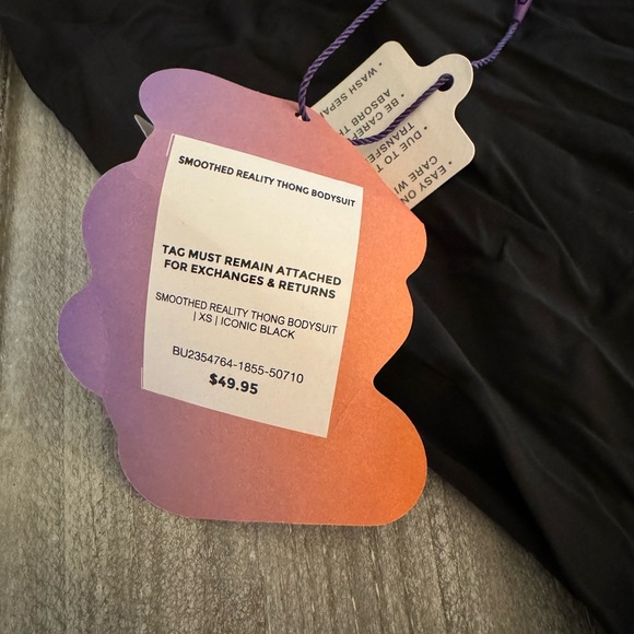 Yitty XS black smoothed thong bodysuit, rounded neckline - Picture 3 of 5